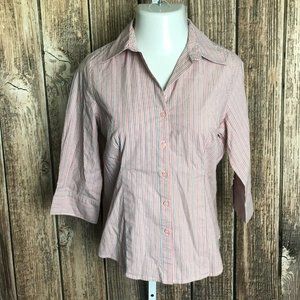 Kim Rogers Women's Button Down Shirt ~ Sz M ~ Pink